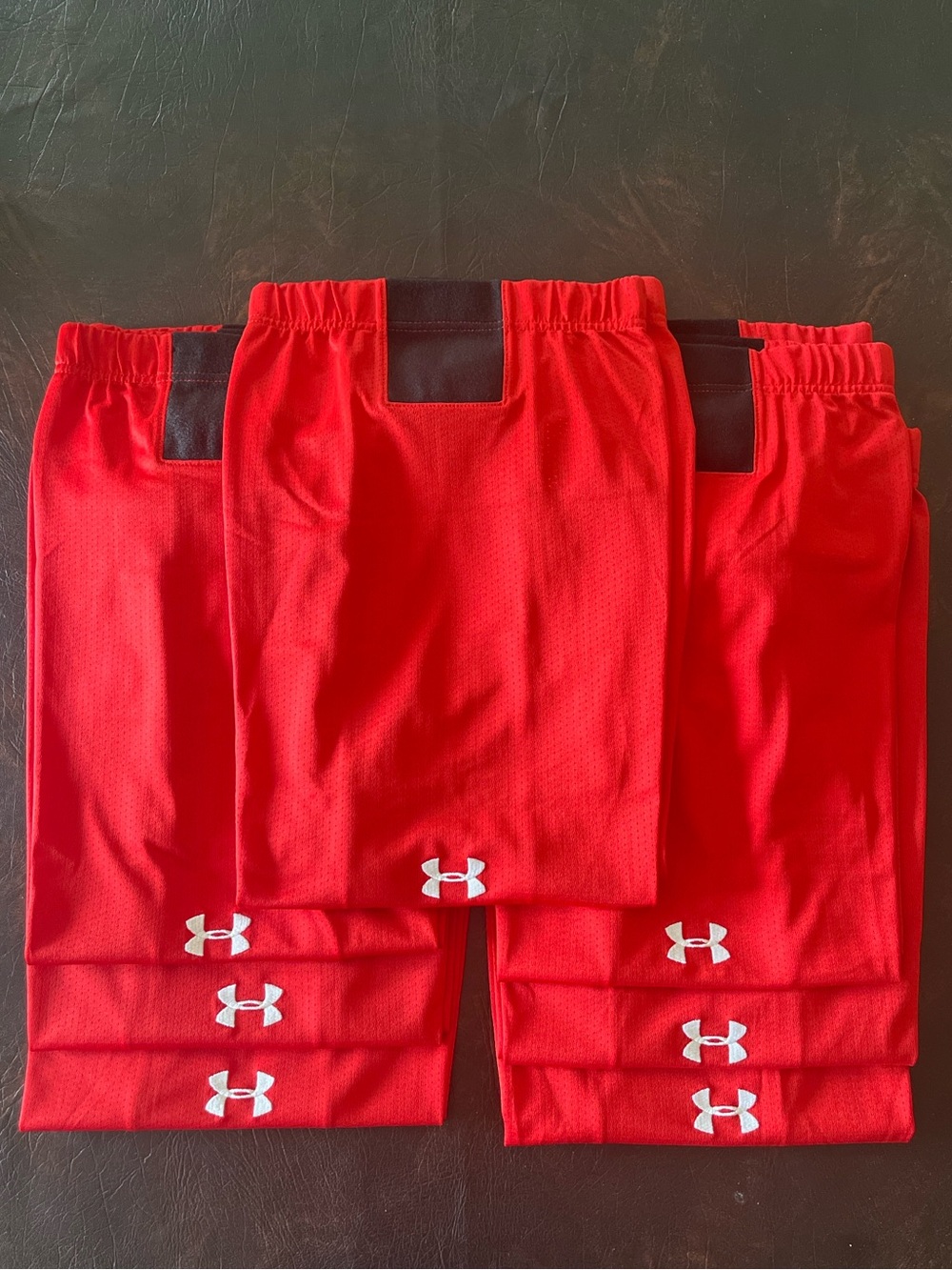 7 Pairs Medium Red Unisex Under Armour Pro Stock Hockey Socks